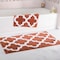 Hastings Home Hastings Home 100 Percent Cotton 2 Piece Trellis Bathroom Mat Set - Brick 992479HLZ - alternate 1
